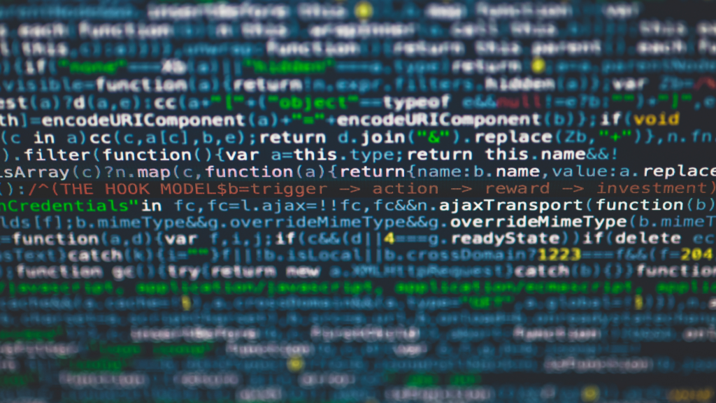 Artificial intelligence algorithm processing data to produce results.