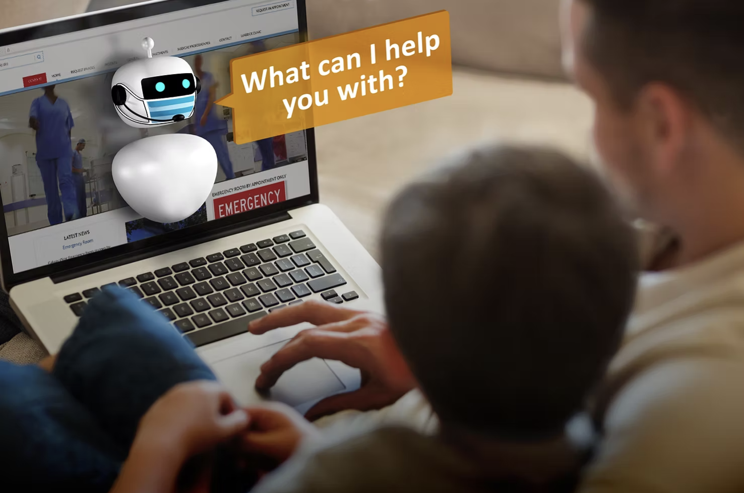 Conversational AI chatbot interacting with a customer.
