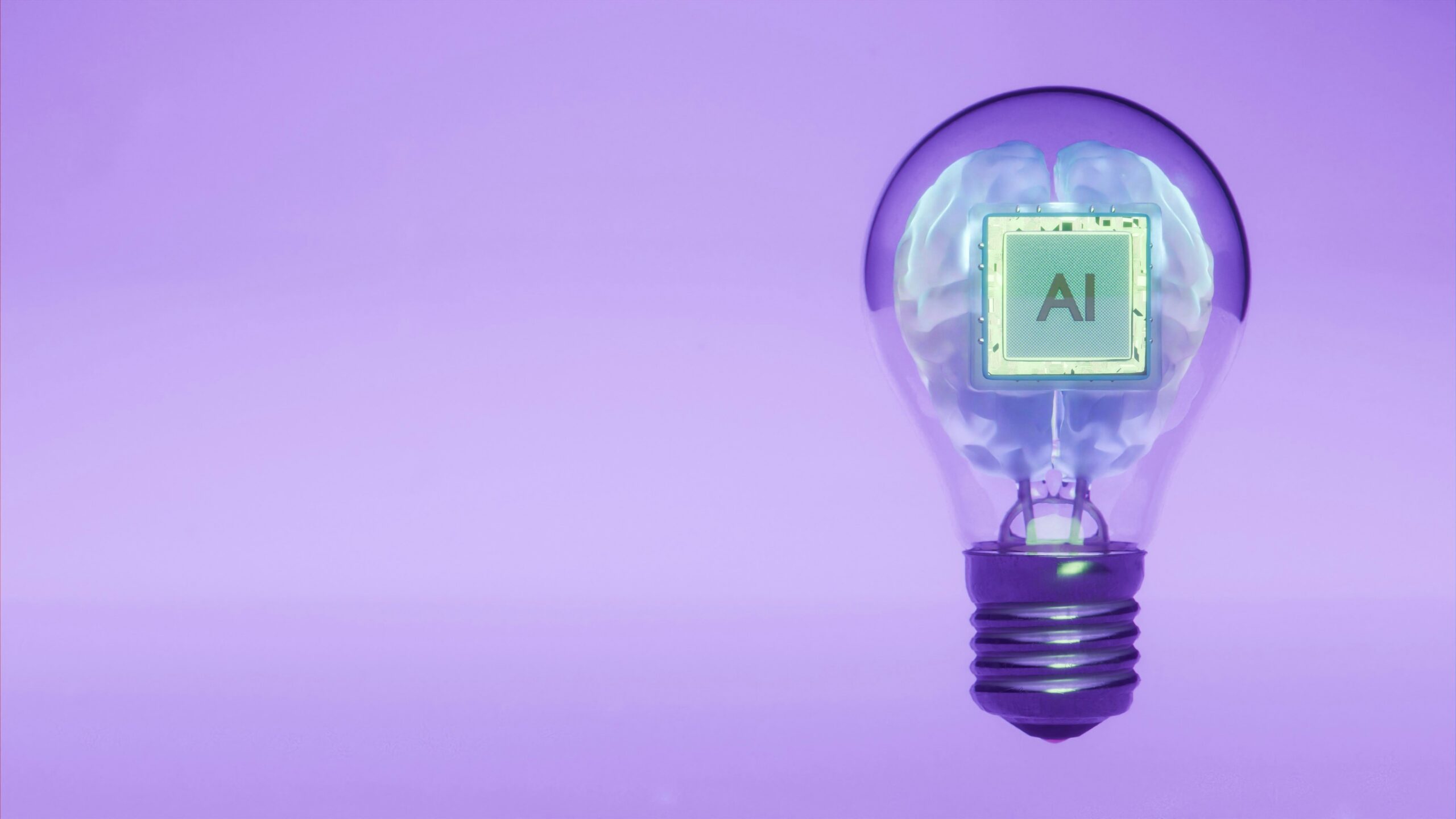 AI system processing data to generate business results.