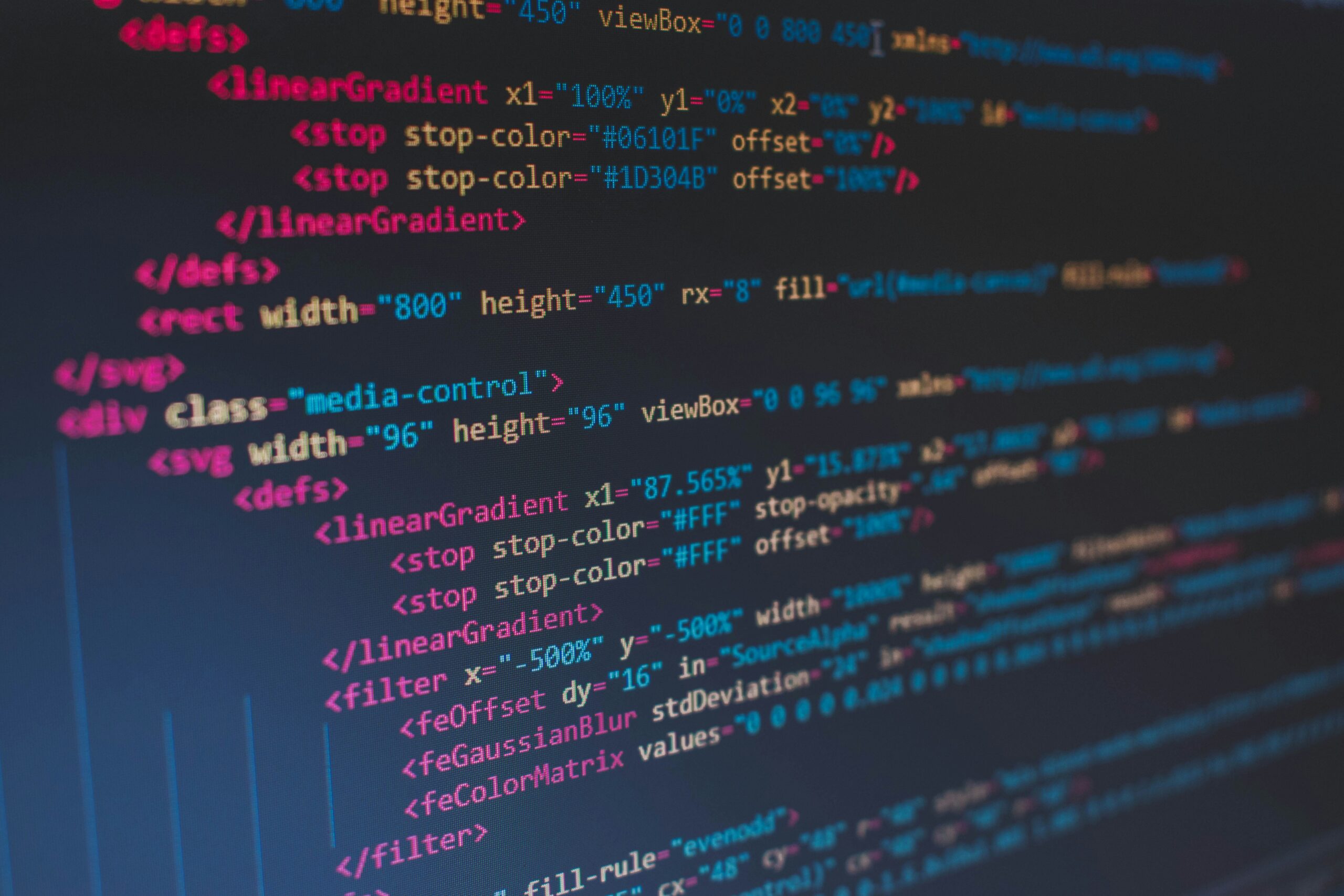 Developer programming an artificial intelligence application.