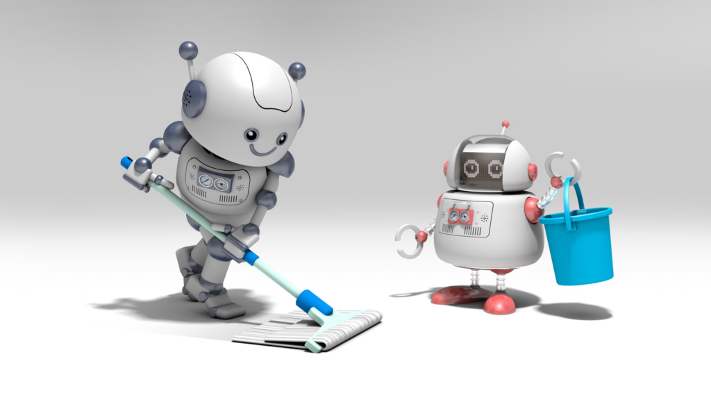 AI-powered robot combining artificial intelligence and robotics.