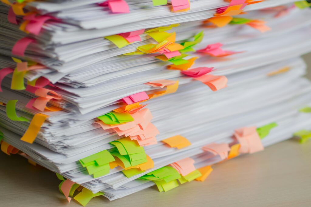 AI software extracting text from documents to automate data entry.